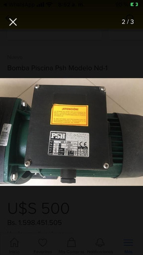 Imagen 2 de 3 de Bomba Piscina Psh Modelo Nd-1