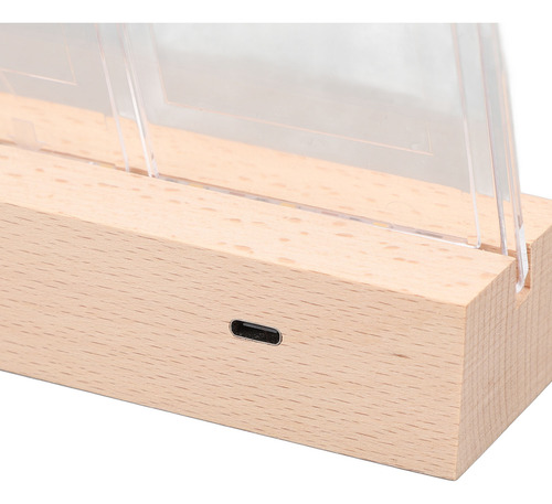 Marco De Fotos Con Base De Madera Y Panel Acrílico Transpare