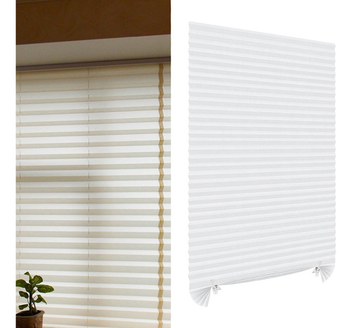 Persianas Plisadas Temporales, Corte A Blanco 90x180cm