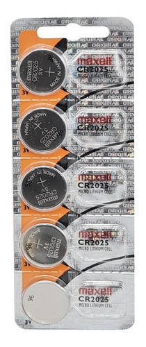 Bateria De Litio Maxell 3v 2025 5 Unidades Cr2025