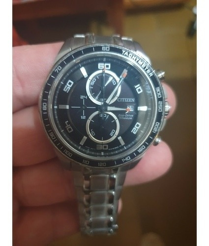 Reloj Citizen Eco-drive Titanio Ca0340-55e Cristal Zafiro Gris (Usado)