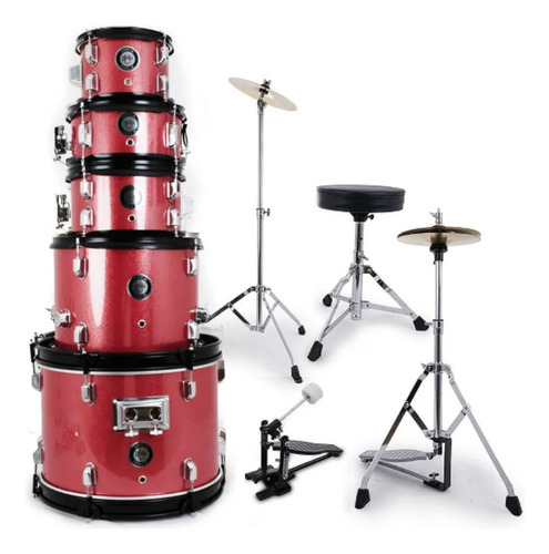 Bateria Turbo Junior-rd Vermelha Sparkle
