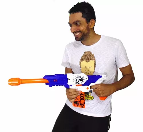 Super Arma Nerf Shooting Atira Dardos Grande 60cm + Cartucho