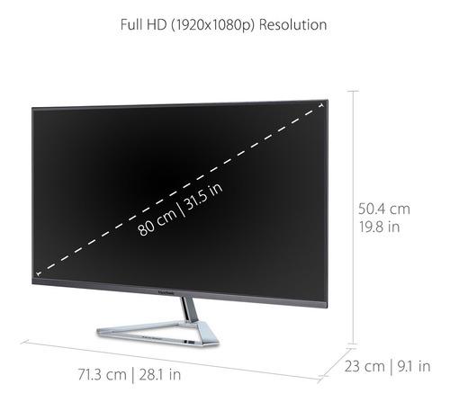 Monitor Viewsonic Vx3276-mhd De 32 Pulgadas 1080p Ips Con