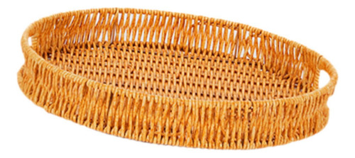 Cesta De Pan De Ratán De Imitación, Cesta Para 30x30x4cm