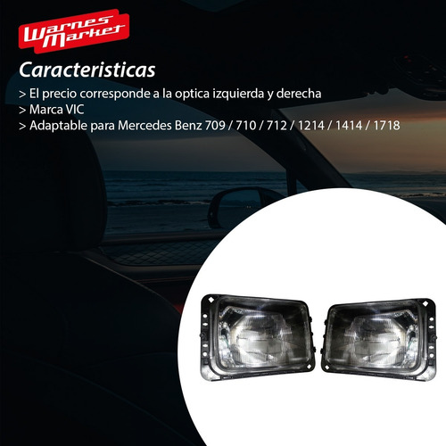 Imagen 2 de 8 de Juego Par Optica Delantera Mercedes Benz Camion Mb 710