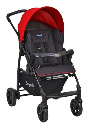 Carrinho De Bebê Ecco Cz Vermelho (até 15kg) - Burigotto Cor do chassi Preto