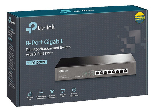 Imagen 4 de 7 de Switch Tp Link 8 Puertos Poe+ 16gbps Rackeable