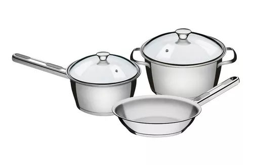 Set Ollas Batería De Cocina Loreto Teflón 5 Pzs Tramontina