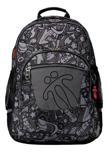 Mochila  Rayol Totto - Gris Color 9G7