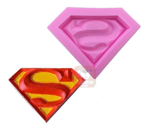 Molde Silicona Logo Superman Fondant Porcelana Fria Belgrano