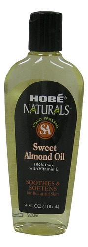 Hobe Naturals Aceite De Almendras Dulces, 4 Onzas Liquidas