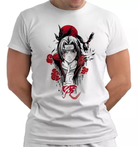 Camisa Camiseta Akatsuki Sharingan Sasuke anime Naruto 100% algodão alta  qualidade VARIOS MODELOS nuvem akatsuki