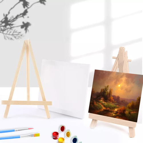 Nn Minitablero De Dibujo De 10 X 10 Cm Con Soporte De Madera