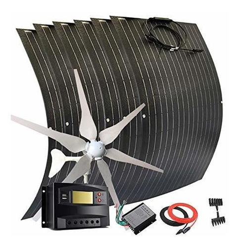 Paneles Solares - Giosolar 1000w Solar Wind Hybrid System Fo