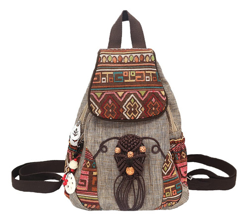 Huangguoshu Bolso Tipo Mochila Para Mujer, Estilo Bohemio, P