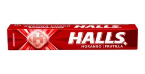 Halls Morango Caixa Com 21 Unidades