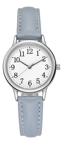 Reloj Con Correa De Piel Con Números Clásicos Y Modernos, De
