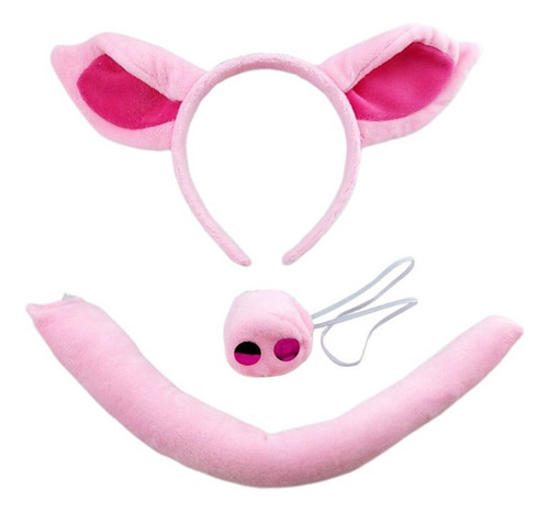 (6 #mold), Diadema Con Orejas De Cerdo, Nariz Y Cola De Anim