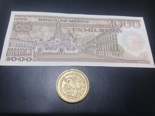 Billete Y Moneda 1000 Pesos Juana De Asbaje (Usado)