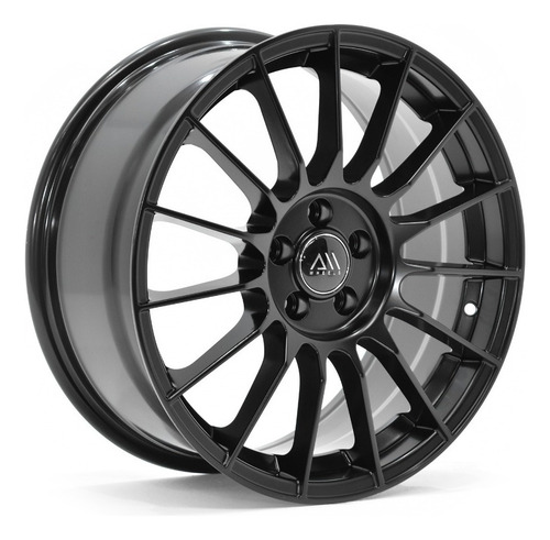Rines 17 5/100 Jetta Clasico Vento Polo Neon Stratus 4 Rines Color Negro Mate