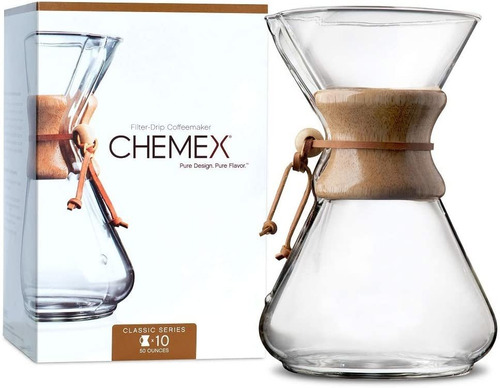 Chemex Classic Series, Cafetera De Vidrio Para Verter, 10...