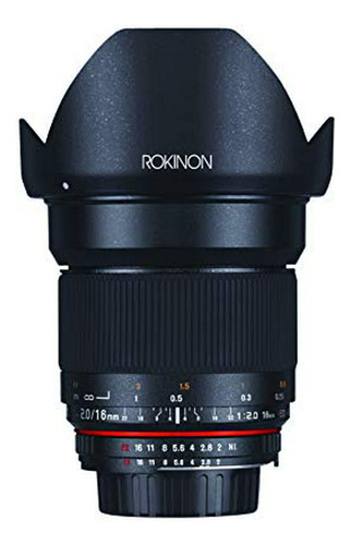 Lente Gran Angular Rokinon 16mm F/2.0 Para Canon Ef.