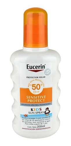 Eucerin Protector Solar Fps 50 Spray Para Niños 200ml 