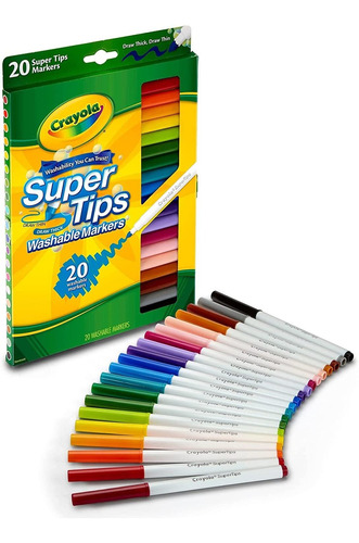 Marcadores Crayola Supertips De 20 Unidades.