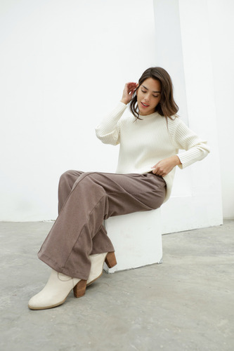 Pantalón Palazzo Mujer Con Pespunte Kailashop