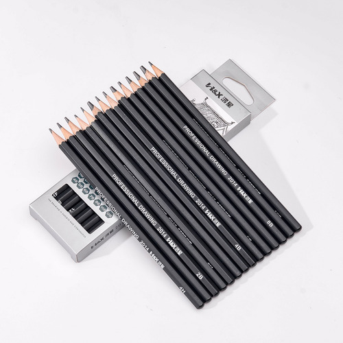 Conjunto Kit 14 Lápis Profissional Graduado Desenho Esboço