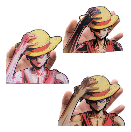 Stickers Lenticulares 3d One Piece Luffy (3 Formas)