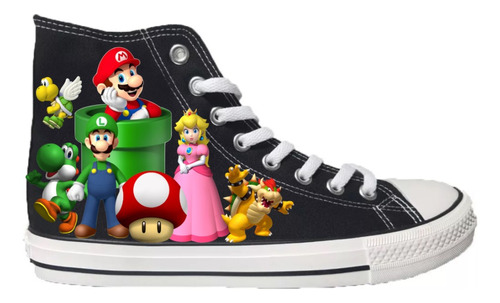 Zapatillas Con Caña Super Mario Bross Regalos Navidad