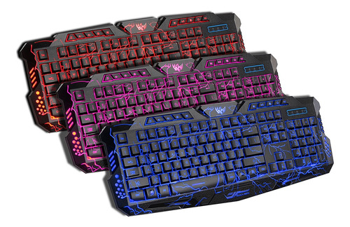 J10 Teclado Mouse Combo Colorido Ajustável Led Cor