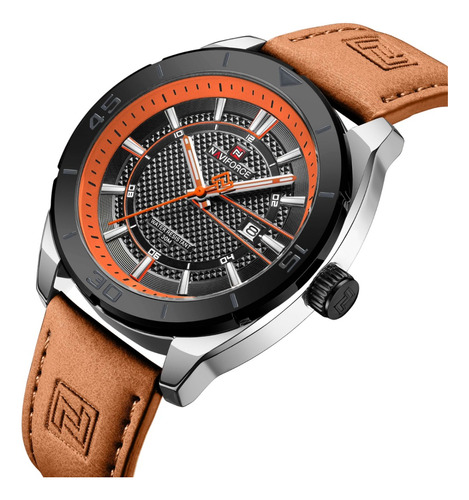 Reloj Naviforce En Cuero Nf9068s Multifuncional + Envio