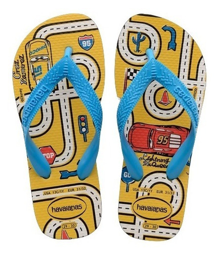 Ojotas Niños Havaiana Original | Slim Auto Cars | Rojo