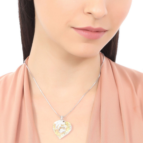 Dije Con Cristales, Amor De Cristal Ac17-73 Color Blanco