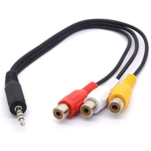 Cable Divisor De Audio De 3.5 A Rca, Cable Adaptador Mini Tr