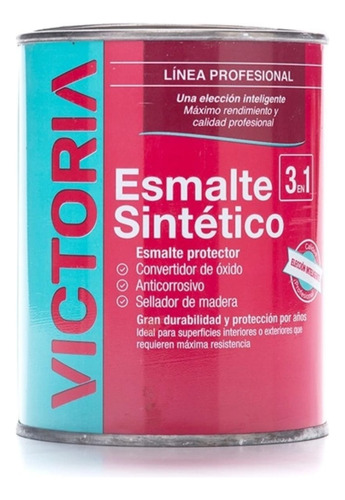 Esmalte Sintetico 3 En 1 Victoria Brillante 1/2lts Magenta Brillante