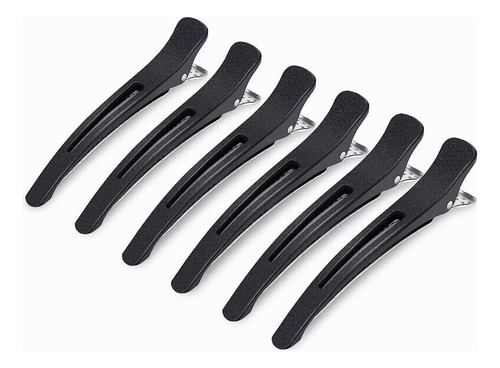 Pinza Para Cabello Tipo Pico De Garza, Negro 6 Pcs