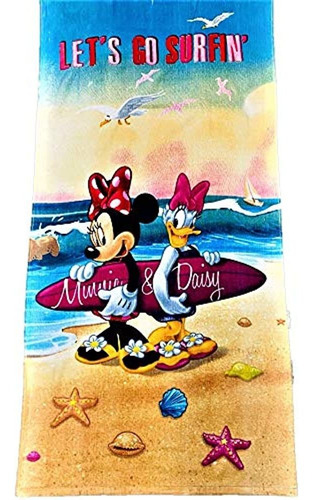 Toalla De Playa Minnie Mouse Disney Girls/ponch Con Capucha 