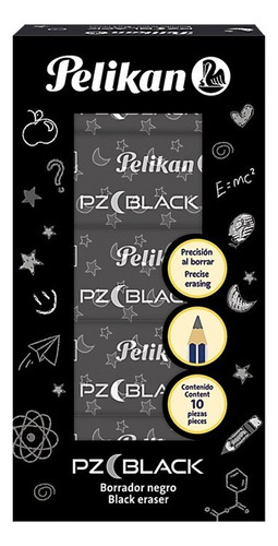 Borrador Pelikan Pz Black X 10 Unidades