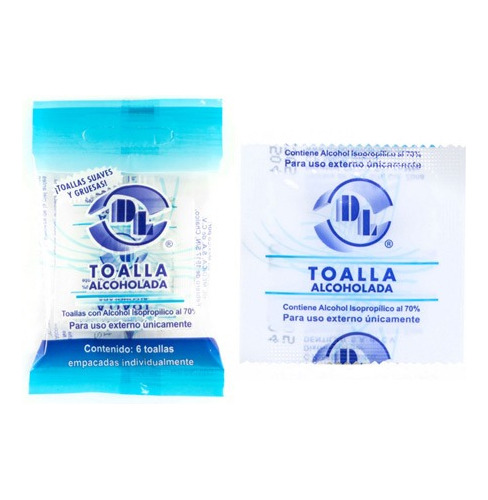 Toallas Alcoholadas Para Uso Externo Caja Con 100 Piezas Dl