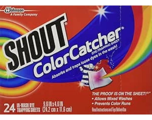 Shout Color Catcher Hojas P/mantener Color De La Ropa 24pz