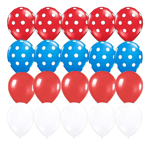 Cosa 1 Y Cosa 2 Globos Rojo Azul/dr. Seuss Birthday Party De