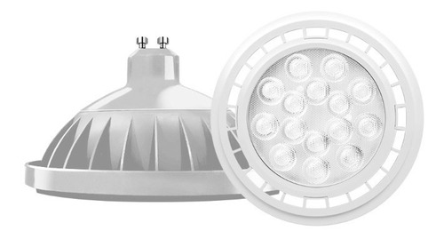 Lampara Ar111 Led 11w = 50w Blanco-cálido Pvc Blanco