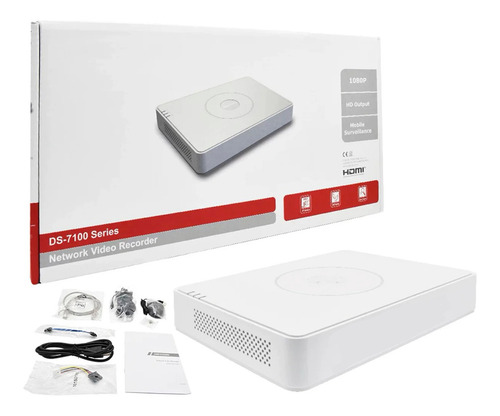 Nvr de segurança Hikvision DS-7108Ni-Q1/8p CCTV IP1080 de 8 canais