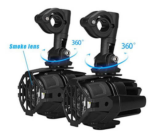 Imagen 6 de 6 de 2pcs Faro De Motocicleta Led Protectores De Luz Antiniebla