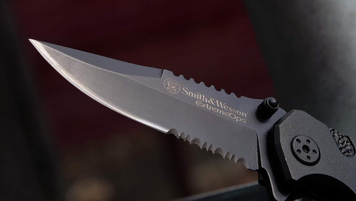 Cuchillo Plegable Smith & Wesson Accesorios Swa24s Negro