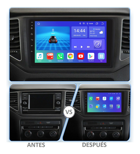 Multimedia Vw Polo Golf T-cross Android Auto Carplay 2/32gb